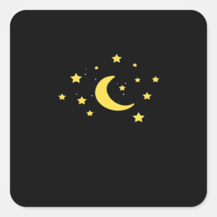 Sticker Carré Whimsigoth Night Sky Sun Moon Witchy
