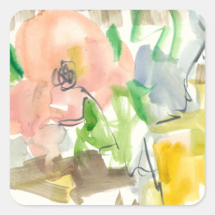 Sticker Carré Whimsy dans le jardin II