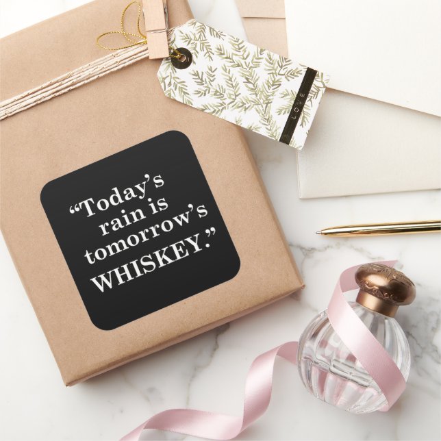 Sticker Carré Whiskey cite d'humoristiques paroles d'alcool cade (Cadeaux)