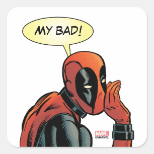 Sticker Carré Whisper Deadpool