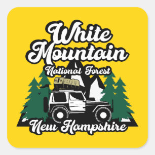 Sticker Carré White Mountain National Forest New Hampshire