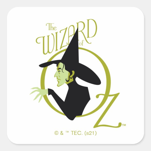 Sticker Carré Wicked Witch™ L'Assistant Du Logo Oz™ (Devant)