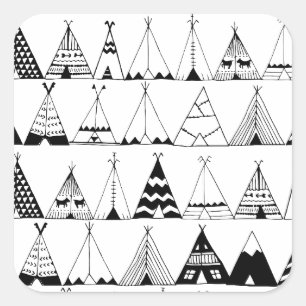 Sticker Carré Wigwam inspiré