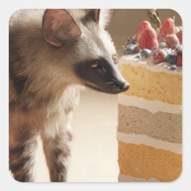 Sticker Carré Wild Curiosity & Layered Cake (Devant)