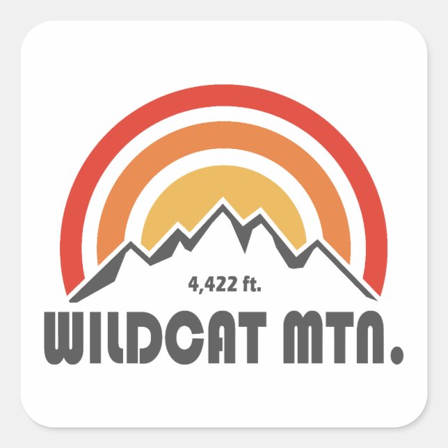 Sticker Carré Wildcat Mountain New Hampshire (Devant)