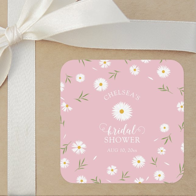Sticker Carré Wildflowers Foliage Greenery Garden Bridal Shower (Créateur téléchargé)