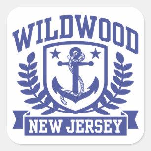 Sticker Carré Wildwood New Jersey