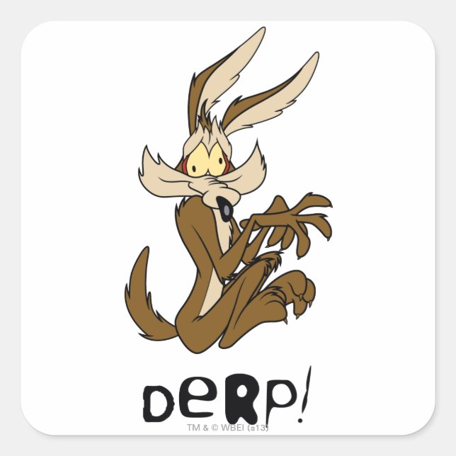 Sticker Carré WILE E. COYOTE™ Derp (Devant)
