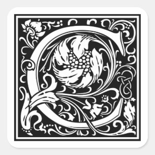 Sticker Carré William Morris Alphabet "C"