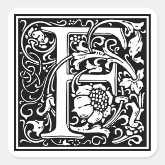 Sticker Carré William Morris Alphabet "F"