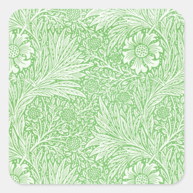 Sticker Carré William Morris Arts and Crafts Design (Devant)