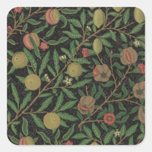 Sticker Carré William Morris grenade classique fruits