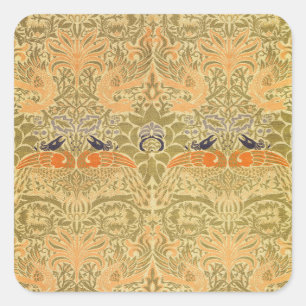 Sticker Carré William Morris Peacock & Dragon Arts & Artisanat