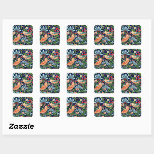 Sticker Carré William Morris Strawberry Thief