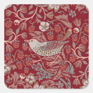 Sticker Carré William Morris Strawberry Thief