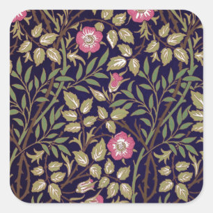 Sticker Carré William Morris Sweet Briar Art Nouveau Floral