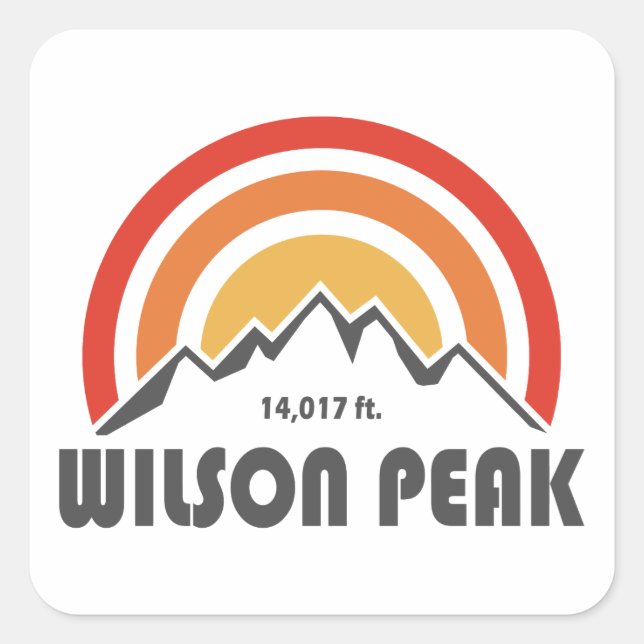 Sticker Carré Wilson Peak (Devant)
