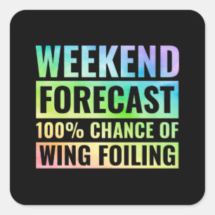 Sticker Carré Wing Foiling Hydrofoil Surfing Surf Water Sports