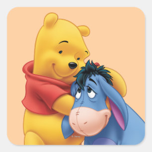 Sticker Carré Winnie l'Ourson et l'Eeyore