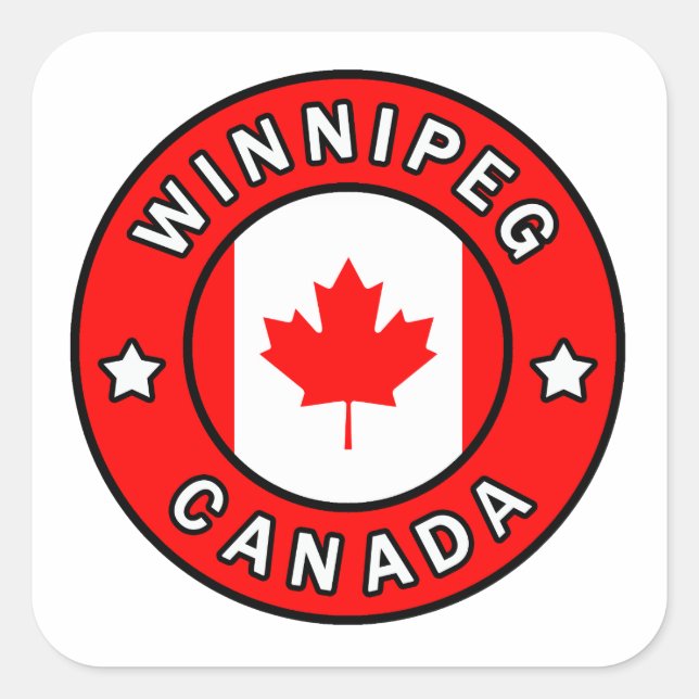 Sticker Carré Winnipeg Canada (Devant)
