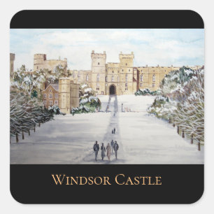 Sticker Carré Winter at Windsor Castle