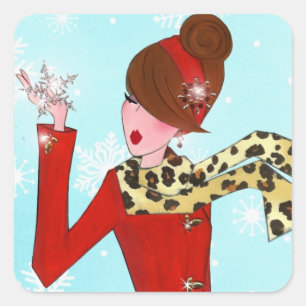 Sticker Carré "Winter DIVA"