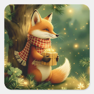 Sticker Carré Winter in the Pines