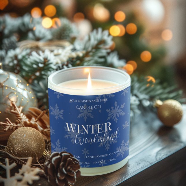 Sticker Carré Winter Wonderland Vanilla & Pine | candle labels (Créateur téléchargé)