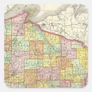 Sticker Carré Wisconsin