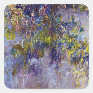 Sticker Carré Wisteria (moitié gauche) par Claude Monet