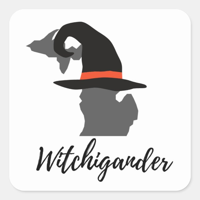 Sticker Carré Witchigander - Michigan Witch (Devant)