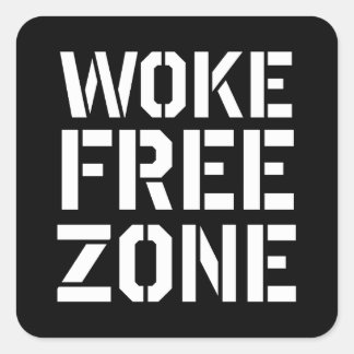 Sticker Carré Woke Free Zone