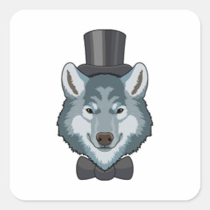 Sticker Carré Wolf comme salle avec corse