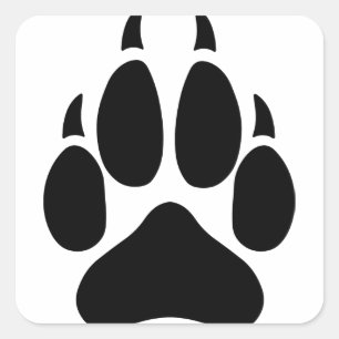 Sticker Carré Wolf Paw