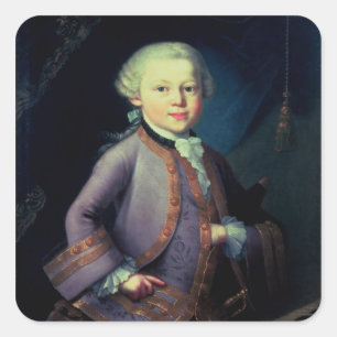 Sticker Carré Wolfgang Amadeus Mozart, 1763