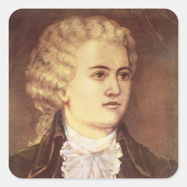 Sticker Carré Wolfgang Amadeus Mozart pendant son séjour (Devant)