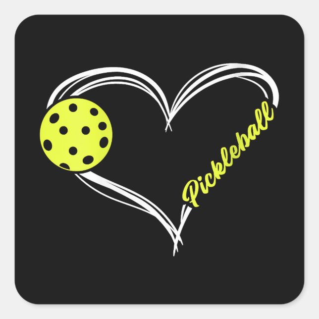 Sticker Carré Womens Love Pickleball - mignon match de picklebal (Devant)