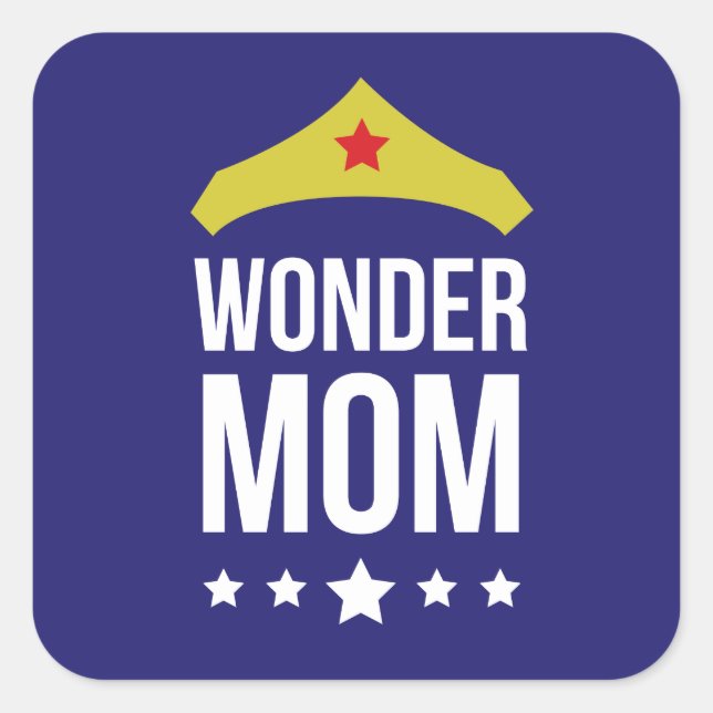 Sticker Carré Wonder Mom - Glossy, (Devant)