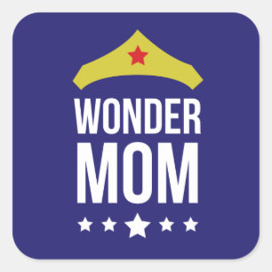 Sticker Carré Wonder Mom - Glossy,