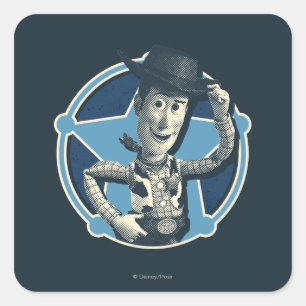 Sticker Carré Woody :Insigne du shérif