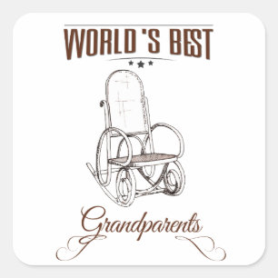 Sticker Carré World's best grandpa