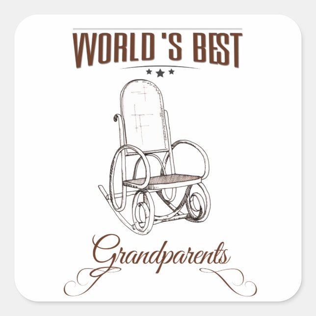 Sticker Carré World's best grandpa (Devant)