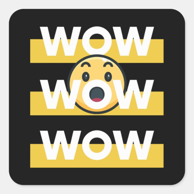 Sticker Carré wow free day Classic (Devant)