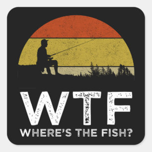Sticker Carré WTF - Où est le poisson ?