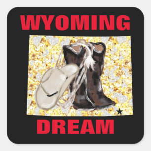 STICKER CARRÉ WYOMING RÊVE
