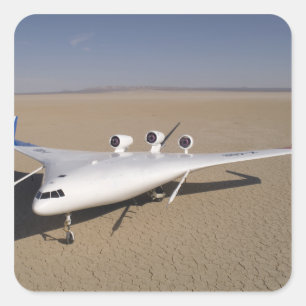 Sticker Carré X-48B a mélangé le véhicule aérien touché par