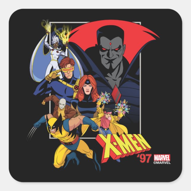 Sticker Carré X Hommes Vs Mister Sinister (Devant)