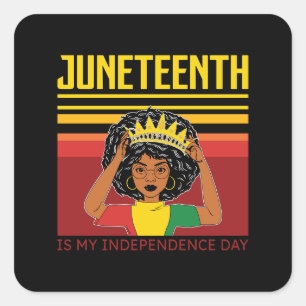 Sticker Carré Xe   Indépendance   Femme afro