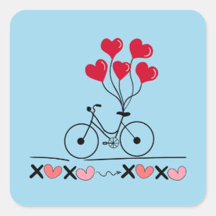 Sticker Carré XOXO, Saint Valentin