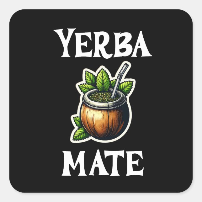 Sticker Carré Yerba Mate (Devant)